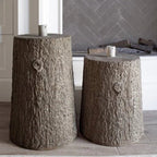 Base effetto tronco " BOSCO" con supporto in metallo 45 CM