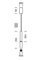 Lampada a sospensione BEAM STICK GLASS H200 Art.4615