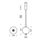 Lampada a sospensione BEAM STICK NUANCE Ø200 Art.4692