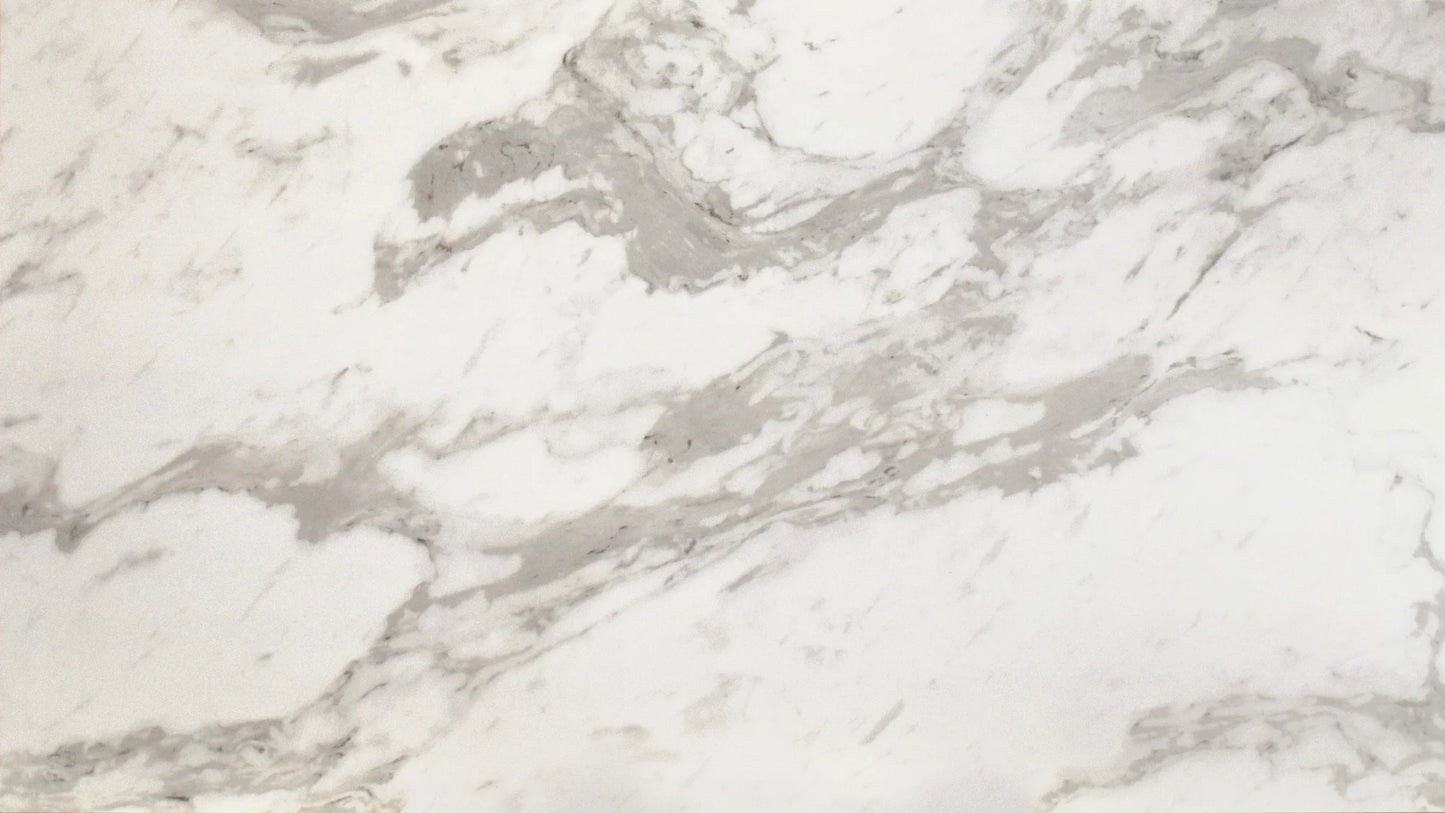 Tavolo BEVERLY HILLS in vetroceramica effetto marmo statuario e metallo verniciato antracite
