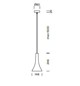 lampada a sospensione BLANCNOIR  Art. 2001