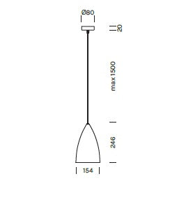 lampada a sospensione BLANCNOIR  Art. 2003
