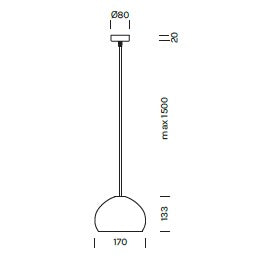 lampada a sospensione BLANCNOIR  Art. 2004