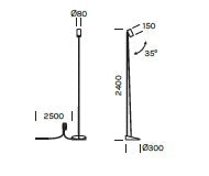 Lampada da terra BOOM Art. 3852