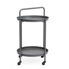 Carrello pieghevole AUSTIN in acciaio antracite, con vassoio