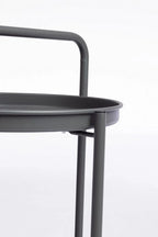 Carrello pieghevole AUSTIN in acciaio antracite, con vassoio