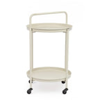 Carrello pieghevole AUSTIN in acciaio beige, con vassoio