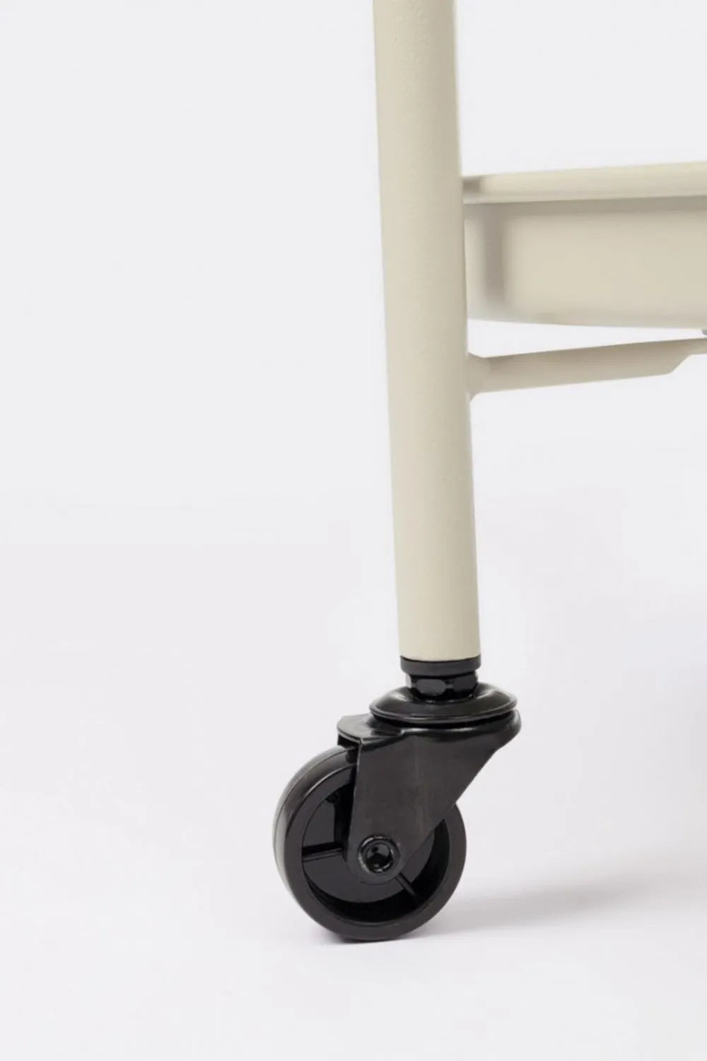 Carrello pieghevole AUSTIN in acciaio beige, con vassoio