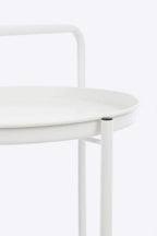 Carrello pieghevole AUSTIN in acciaio bianco, con vassoio