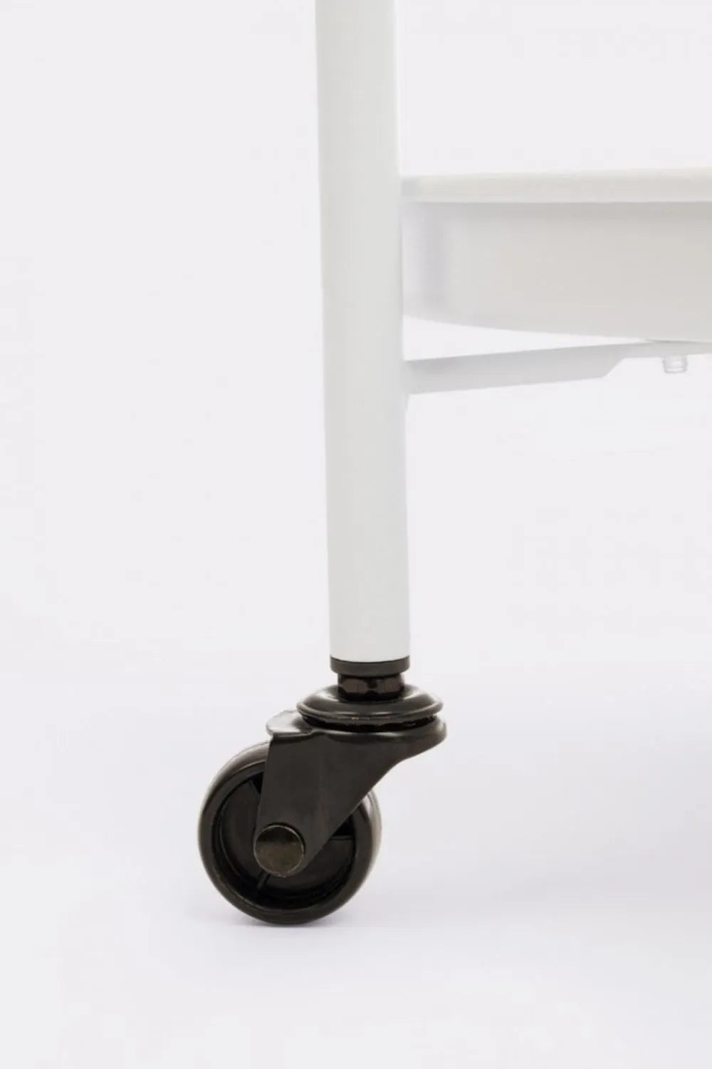 Carrello pieghevole AUSTIN in acciaio bianco, con vassoio