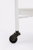 Carrello pieghevole AUSTIN in acciaio bianco, con vassoio