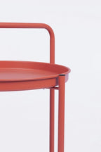 Carrello pieghevole AUSTIN in acciaio rosso, con vassoio