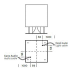 Lampada da terra outdoor con speaker CEMENTO Art. 701