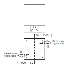 Lampada da terra outdoor con speaker CEMENTO Art. 701