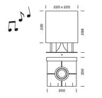 Lampada da terra outdoor con speaker CEMENTO Art. 701