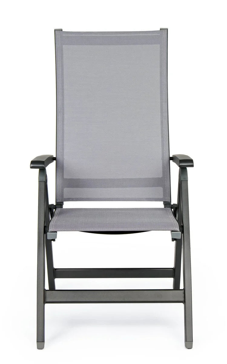 Poltrona reclinabile CRUISE in alluminio antracite, pieghevole