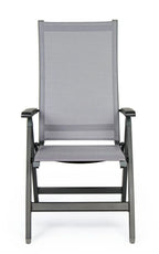 Poltrona reclinabile CRUISE in alluminio antracite, pieghevole