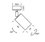 Lampada a parete CYLINDER SPOT Art.6065