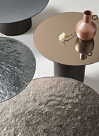 Tavolino DIXON - Top in vetro martellato