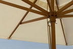 Ombrellone da giardino ECLIPSE in alluminio effetto legno, telo Beige 3×4