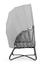 Poltrona ELDON in acciaio antracite e copertura grigia