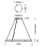 Lampada a sospensione EXAGON Art. 9711