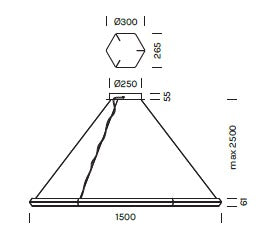 Lampada a sospensione EXAGON Art. 9713