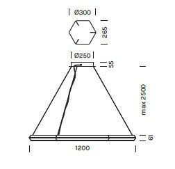 Lampada a sospensione EXAGON Art. 9712