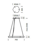 Lampada a sospensione EXAGON Art. 9710
