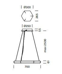 Lampada a sospensione EXAGON Art. 9710