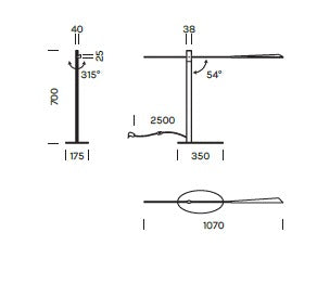 Lampada da tavolo FLAMINGO T Art. 3800