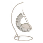 Poltrona sospesa GALAPAGOS in acciaio Beige e intreccio in corda Beige Ø 105 cm