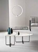 Tavolino GINNI - Top Ceramica effetto marmo