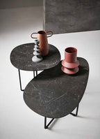 Tavolino GINNI - Top Ceramica effetto marmo