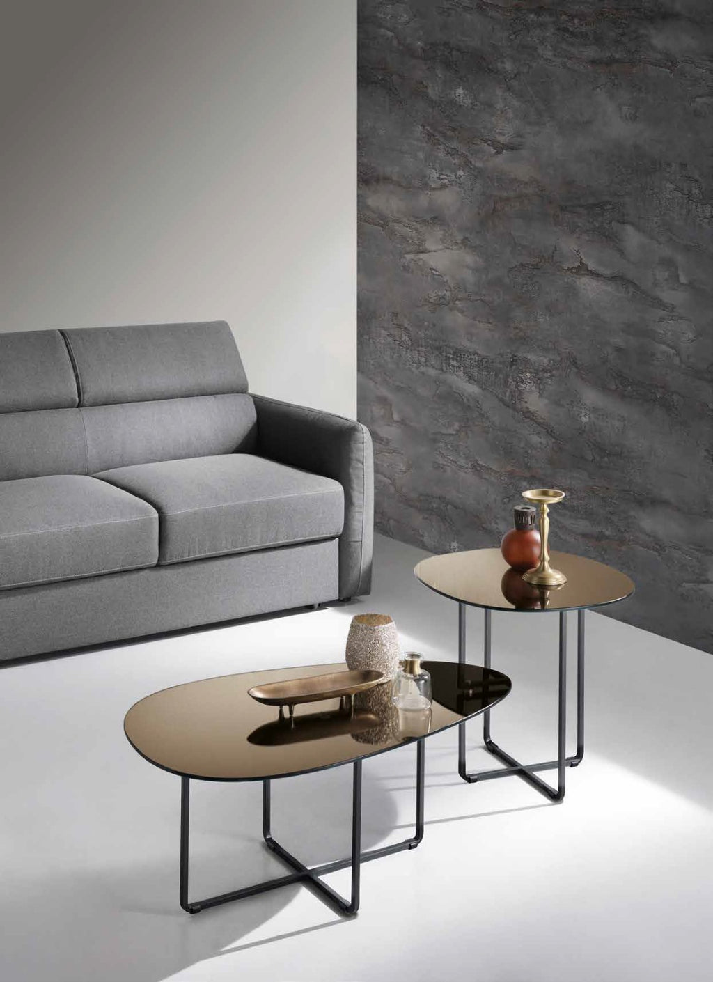 Tavolino GINNI - Top a specchio