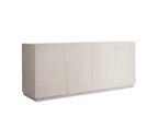 Credenza GORGONA in legno, finitura in bianco frassinato, 180×50 cm