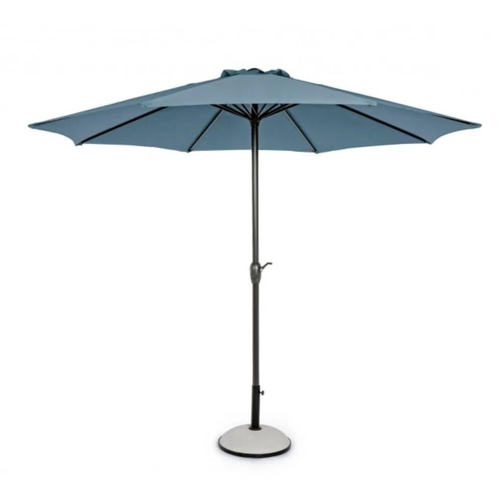 Ombrellone rotondo KALIFE con palo centrale in alluminio e telo Blu 3m