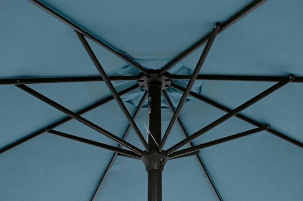 Ombrellone rotondo KALIFE con palo centrale in alluminio e telo Blu 3m