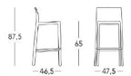 Sgabello kate H 65