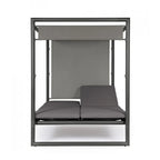 Daybed KONNOR in alluminio ANTRACITE con lettini reclinabili grigio scuro