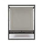 Daybed KONNOR in alluminio ANTRACITE con lettini reclinabili grigio scuro