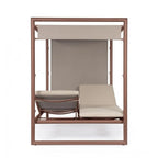 Daybed KONNOR in alluminio ruggine con lettini reclinabili beige