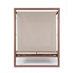 Daybed KONNOR in alluminio ruggine con lettini reclinabili beige