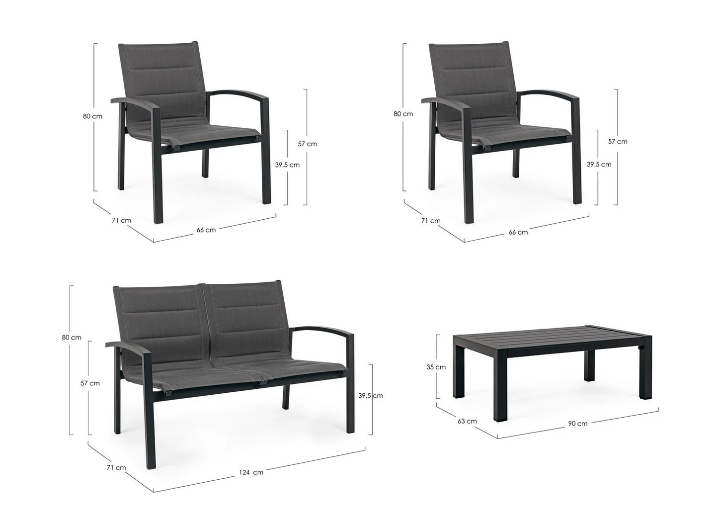 Set salotto LAIKEN Antracite