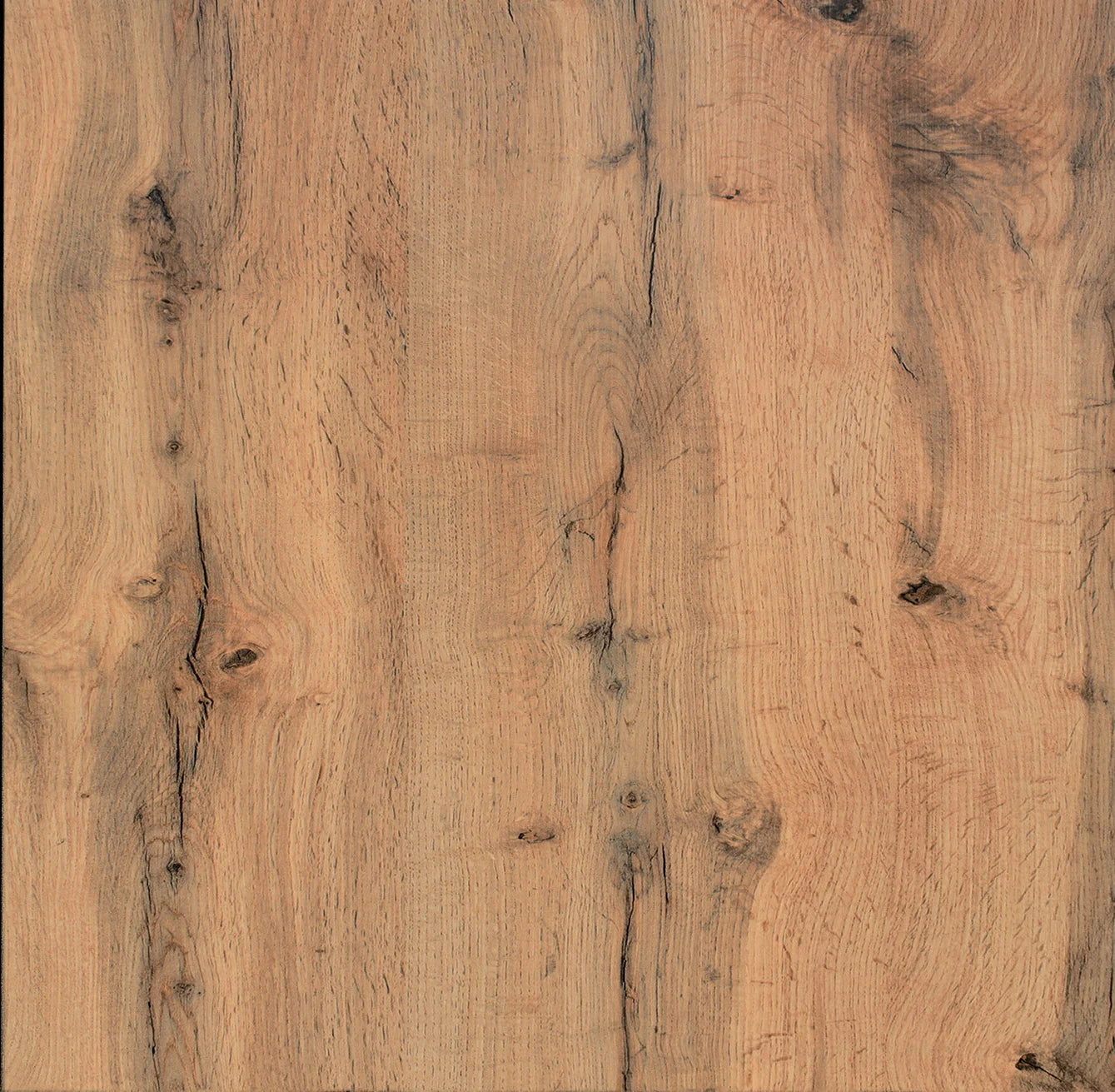 Credenza LAMPEDUSA in legno bianco frassinato, ante finitura rovere rustico, 180×50 cm