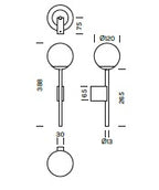 Lampada a parete LA PALLINA AP Art. 2365