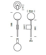 Lampada a parete LA PALLINA AP Art. 2365