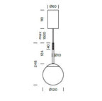 Lampada a sospensione LA PALLINA SP Art.2268