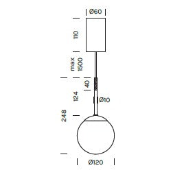 Lampada a sospensione LA PALLINA SP Art.2268