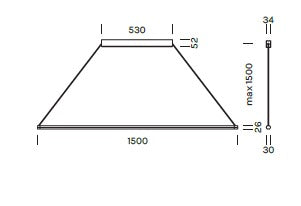 Lampada a sospensione POLY LINEAR Art. 9347